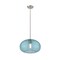 Z-Lite Harmony 1 Light Pendant, Brushed Nickel & Blue 487P14-BN - alternate 4